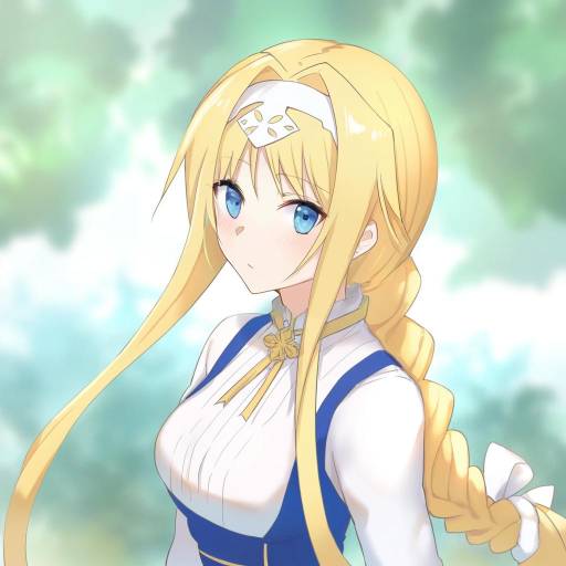 Illustration of Alice zuberg, sword art online in the style of Fukuroumori