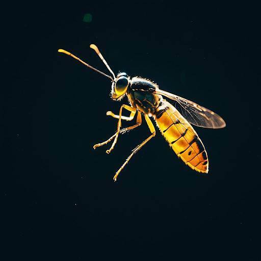 Macro Glowing Firefly Realistic Nikon Photograph