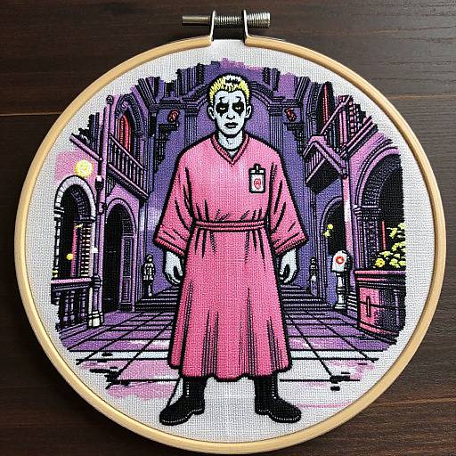 Doctor Strange Style Embroidered Portrait