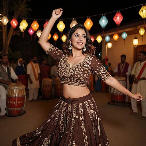 Festive Dance in Village Celebration