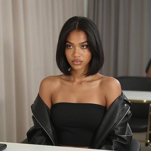 Intense Gaze: Young Woman Portrait