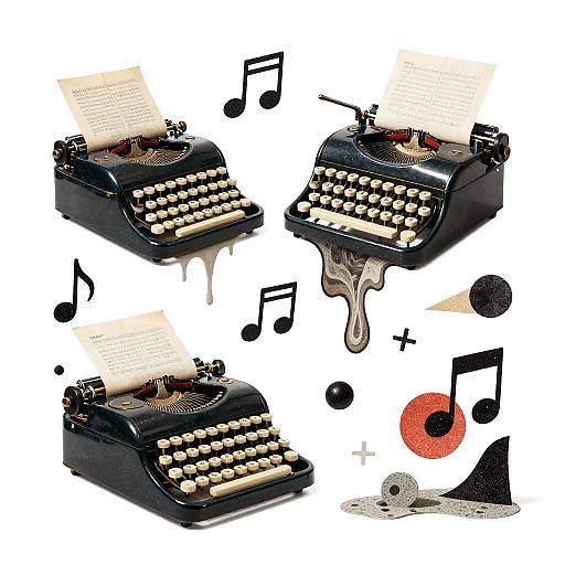 Surreal Dadaist Landscape with Levitating Objects