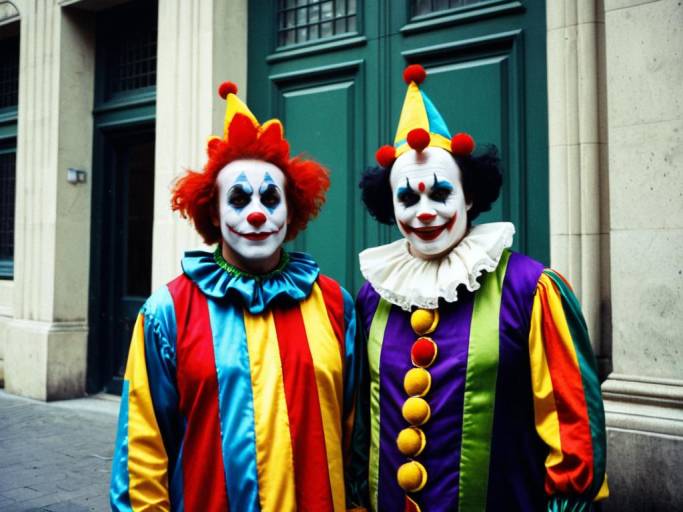 Colorful Jester Costume Face Swap