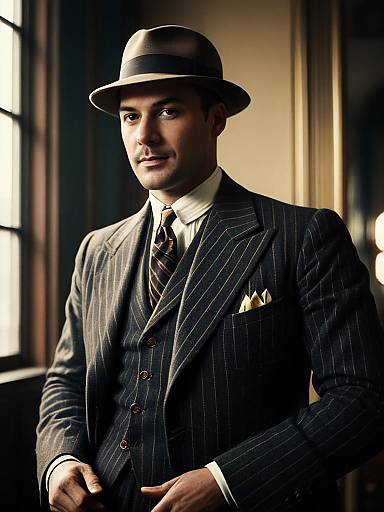 1920s Man in Cinematic Portrait