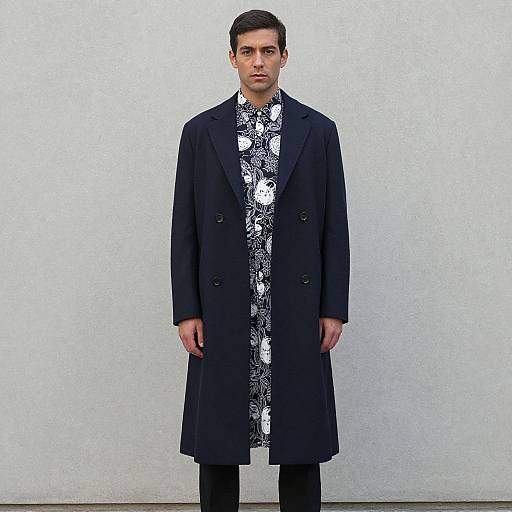 Man in Western Graphic Shirt Dress