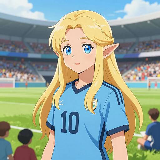 Fantasy Elven Soccer Player Illustration