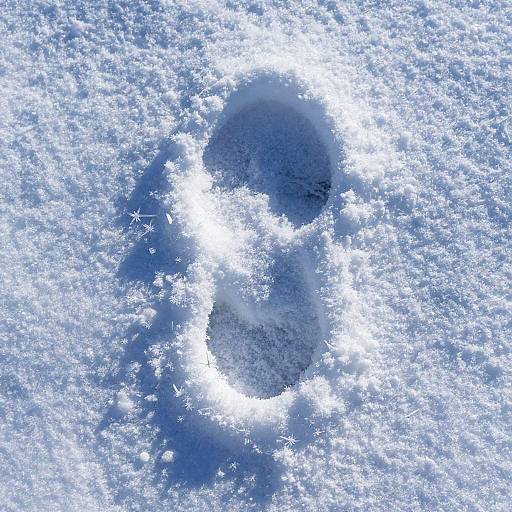 Winter Footprint in Snow Detail