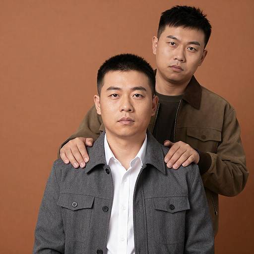 Two Asian Men Portrait with Warm Tones