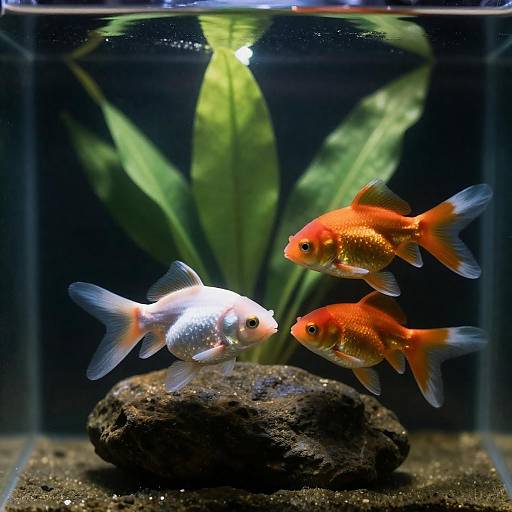 Goldfish Tank Scene with Vibrant Details
