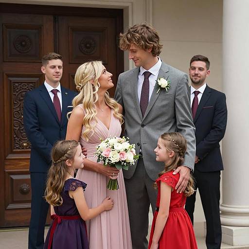 Joyful Wedding Celebration with Family