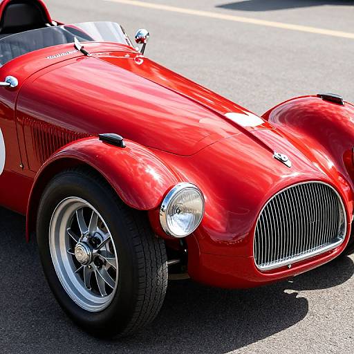 Vintage Red Esportivos Race Car