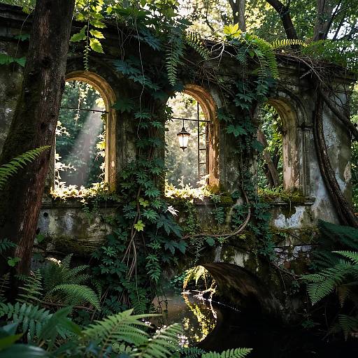 Fantasy Overgrown Forest Ruins