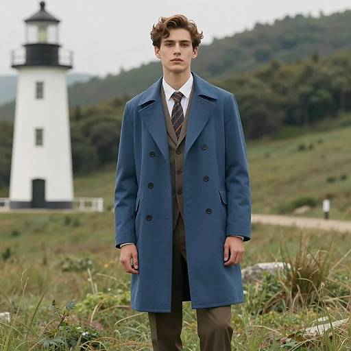 Confident Young Man in Scenic Landscape