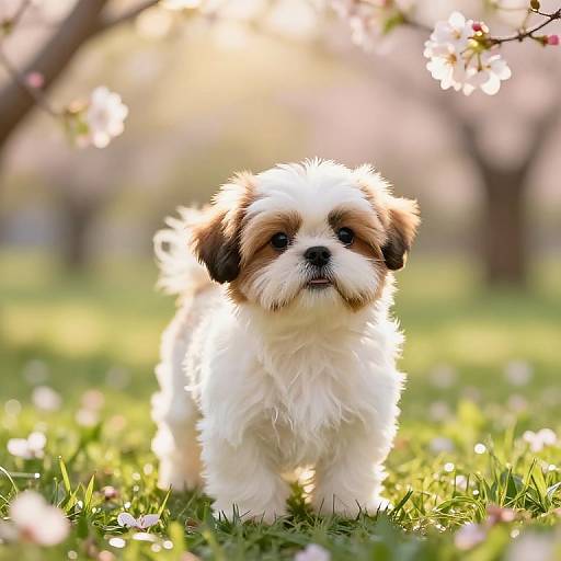 Shih Tzu Puppy in Spring Glow