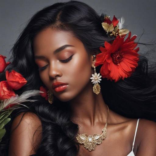 Serene Beauty with Floral Elegance