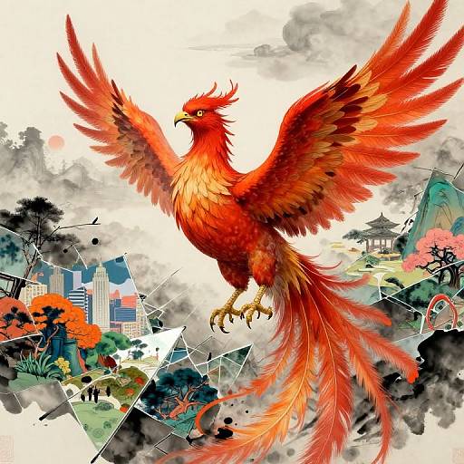 Phoenix Rising in Dreamscape Fusion