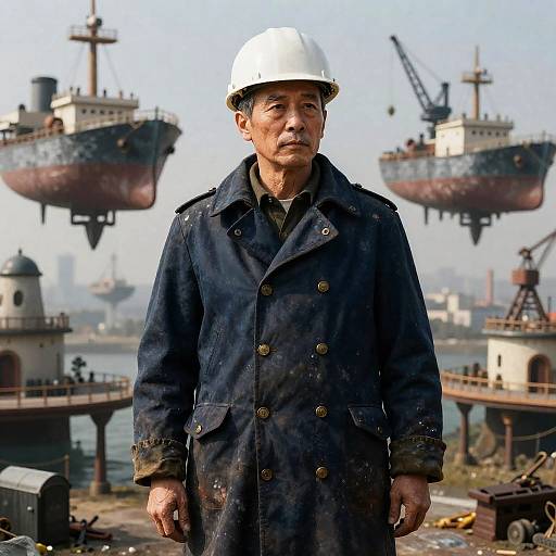 Retired Naval Sculptor in Floating Promenades