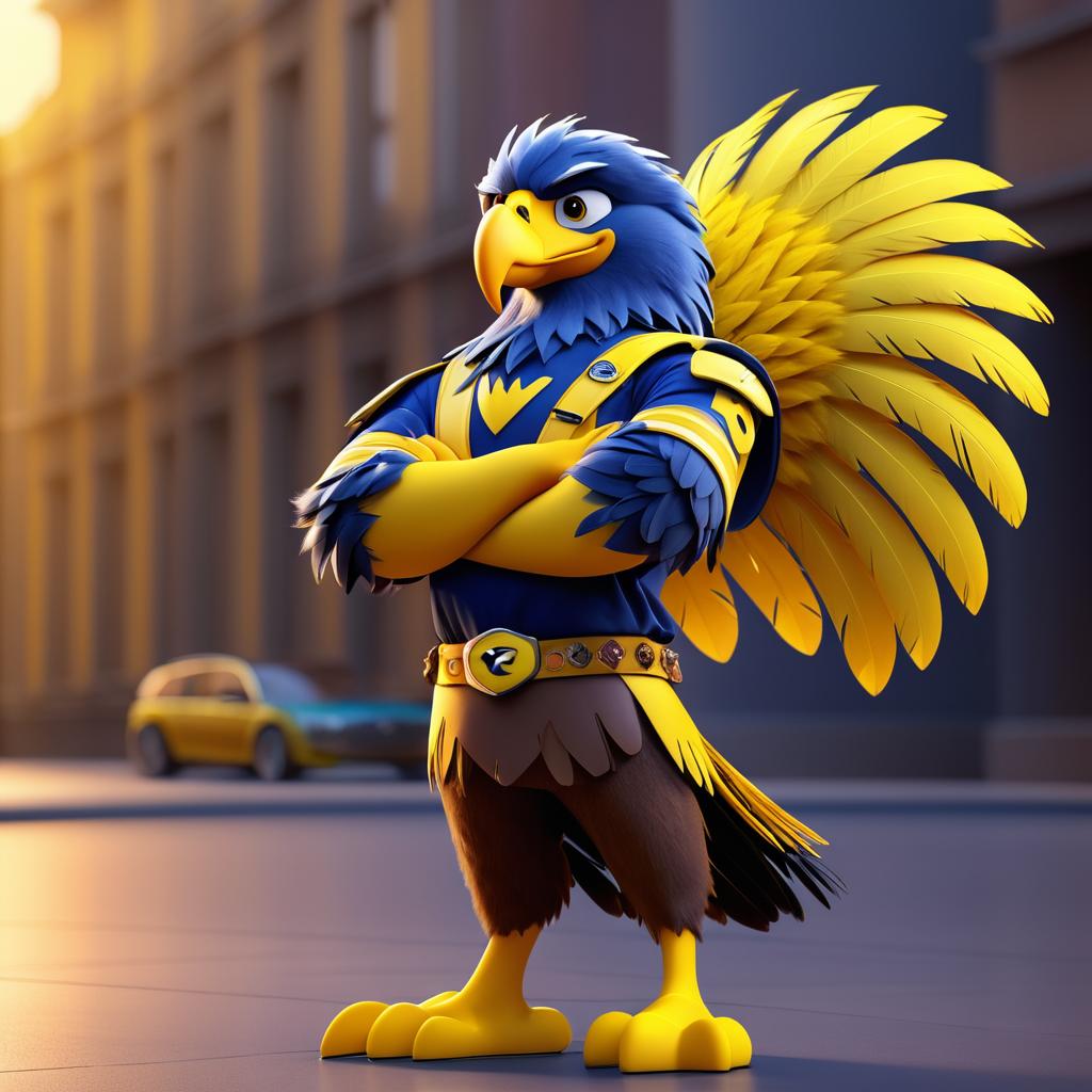 Cinematic 3D Eagle Mascot Character