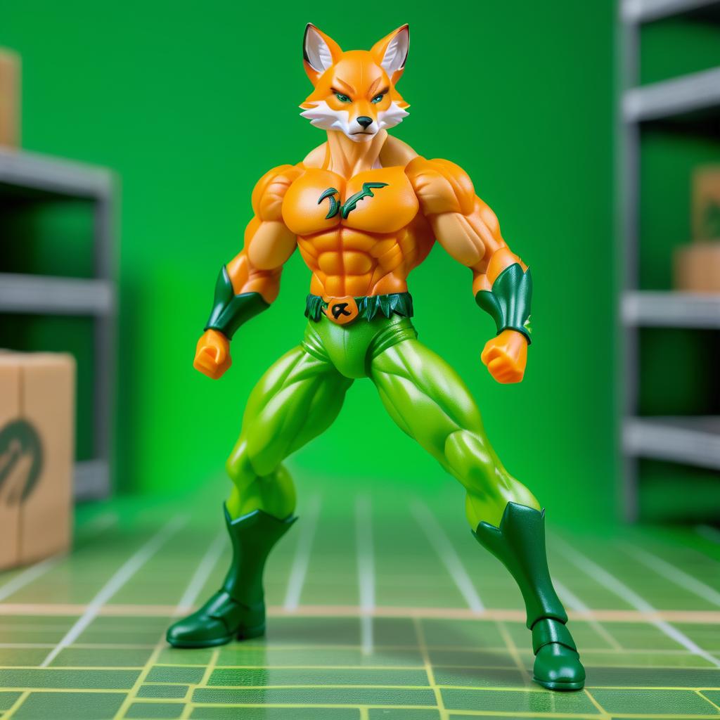 Photo Realistic Fox-Man Action Figure Shot