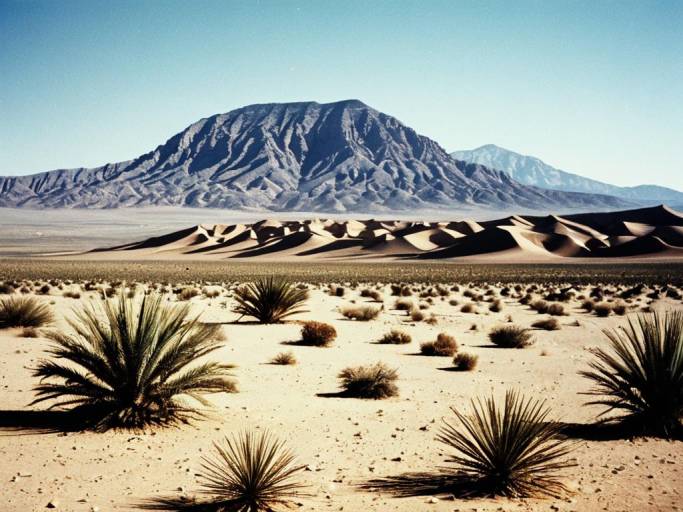 Stunning Desert Landscape with Mountains