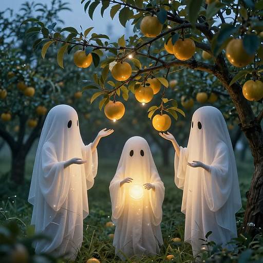 Ghosts Harvesting Luminous Language Fruit