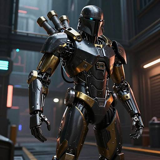 Hyper-Realistic Cyberpunk Bounty Hunter