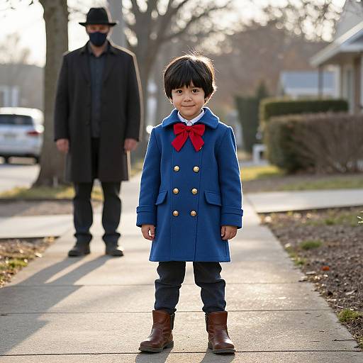 Confident Boy in Urban Golden Hour