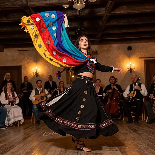 Dynamic Gypsy Dancer in Motion