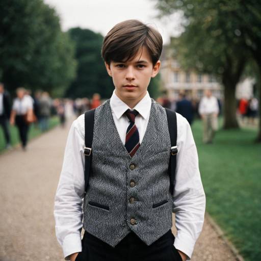 Stylish British Boy in Fancy Dress