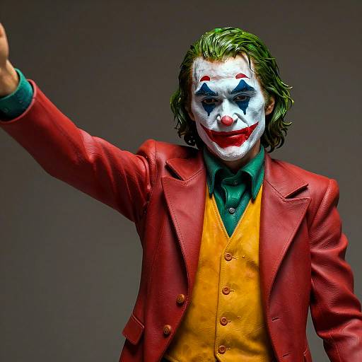 Joker Statue in Colorful Suit