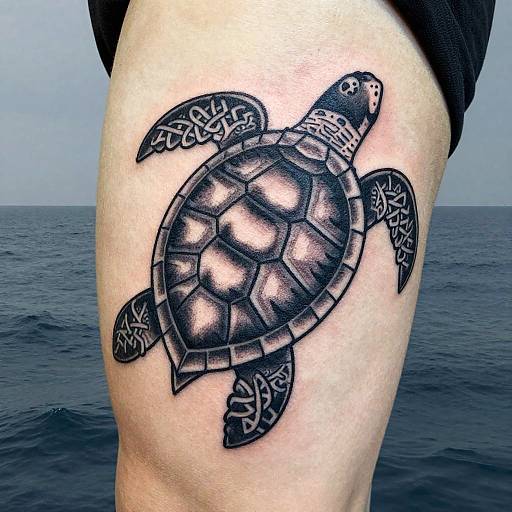 Viking Turtle Tattoo Design