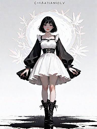 Boho-Chic Woman in Charcoal Short Dress