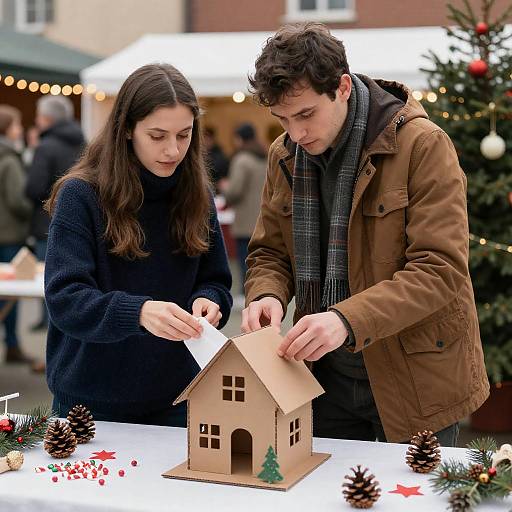 Festive Market: Building a Cardboard House