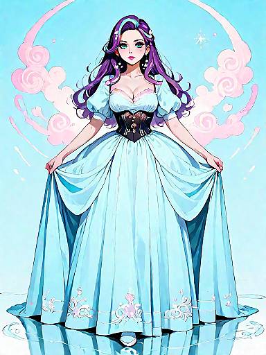 Enchanting Dark Fantasy Evening Gown