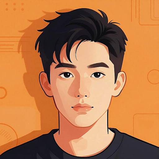 Vibrant Portrait of a Confident Young Man