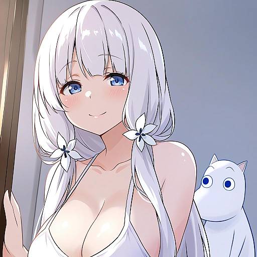 Illustration of Moomintroll, moomin in the style of Saku (kudrove)