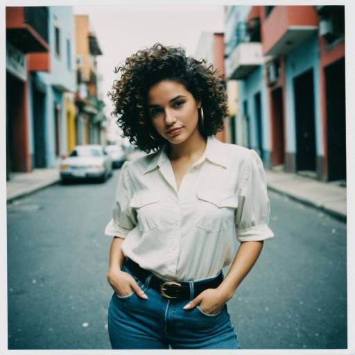Confident Carmen Cosplay in 90s Fashion