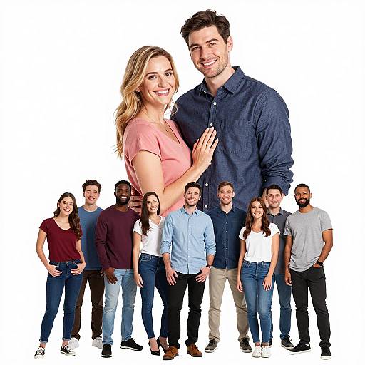 Couple and Friends: A Joyful Togetherness