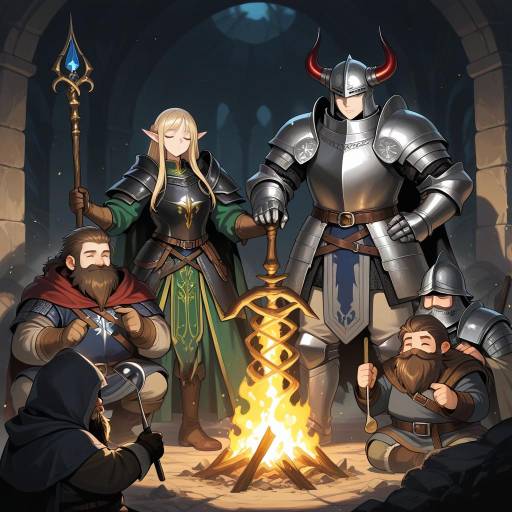 Fantasy Elven Warriors with Unique Helmets