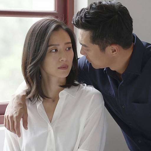 Intense Moment Between Couple Indoors