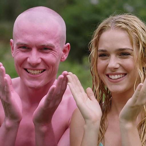 Dynamic Portrait of Joyful Connection