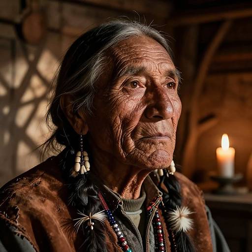Photorealistic Portrait of Native Elder