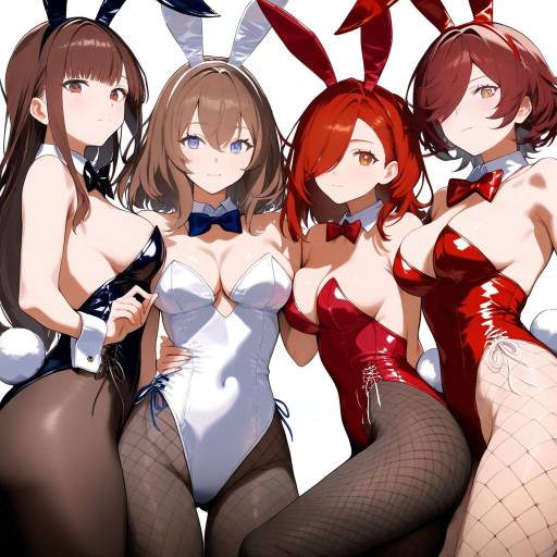 Anime Girls in Bunny Costumes
