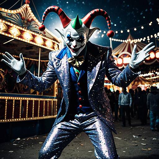 Twisted Jester in Abandoned Carnival
