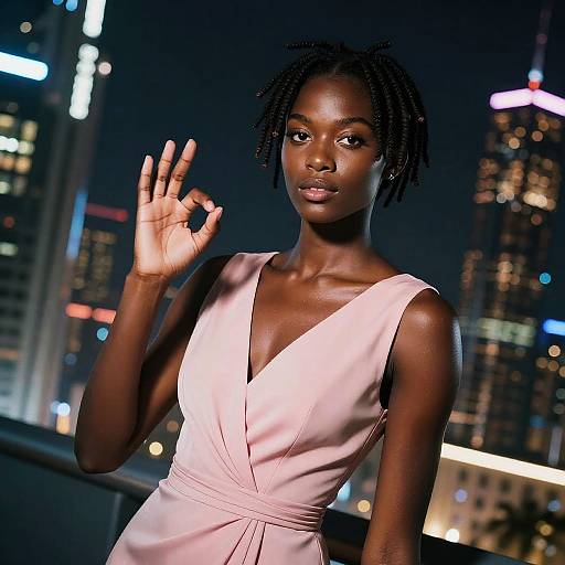 Elegant Man in Futuristic City Photo