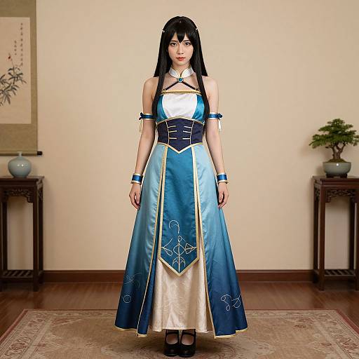 Woman in Traditional Hela Cosplay