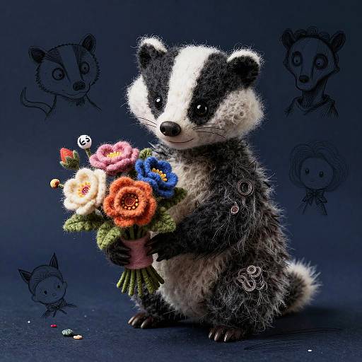 Surreal Tim Burton Style Badger