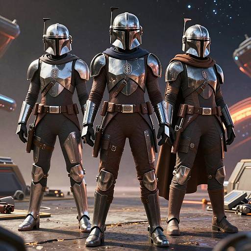 Female Mandalorian Armor Sci-Fi Design