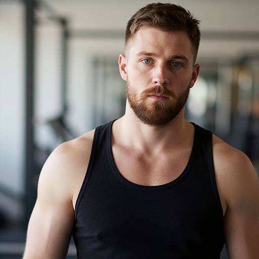 Realistic Gym Outfit Guy Portrait