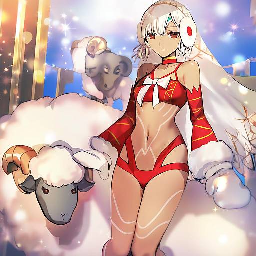 Illustration of Altera the santa (fate), fate (series) in the style of Rioka (southern blue sky)